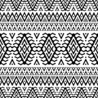 sans couture contemporain ethnique modèle avec abstrait géométrique pixels. originaire de américain frontière vecteur. navajo aztèque motif conception pour tissu, textile, ornement, imprimer, tapis, bohème, couverture. noir et blanche. vecteur