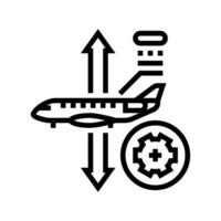 aileron ajustement avion ligne icône vecteur illustration