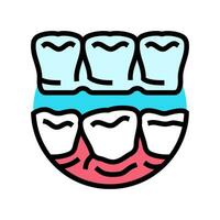 invisalign traitement Couleur icône vecteur illustration