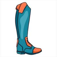 vêtements de cavalier de tenue pour l'illustration de bottes de jockey dans le style de dessin animé vecteur