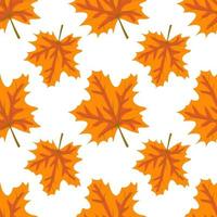 motif d'automne avec des feuilles d'érable orange. impression d'automne lumineuse vecteur