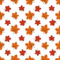 motif d'automne avec des feuilles d'érable orange. impression d'automne lumineuse vecteur