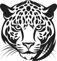 chasse pour excellence noir léopard logo conception lisse et sans peur noir léopard vecteur icône