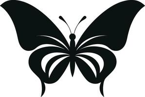 sculpté complexité papillon emblème dans noir noir papillon dans ombres une marque de complexité vecteur