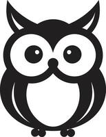 hibou dans le nuit ciel énigmatique hibou logo concept vecteur