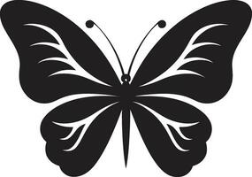 papillon silhouette une moderne classique dans noir élégance dans ombres papillon symbole vecteur