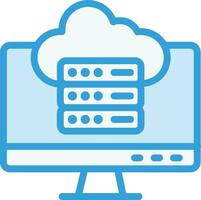 illustration de conception d'icône de vecteur de données de nuage