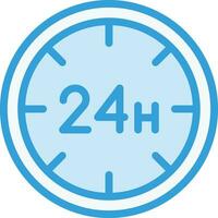 illustration de conception d'icône vectorielle 24 heures sur 24 vecteur