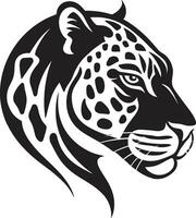 gracieux dominance noir léopard logo conception le sauvage harceleur noir vecteur léopard icône
