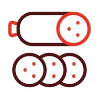 pepperoni vecteur épais ligne deux Couleur Icônes pour personnel et commercial utiliser.