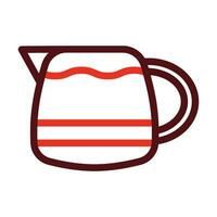 café pot vecteur épais ligne deux Couleur Icônes pour personnel et commercial utiliser.