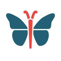 papillon vecteur glyphe deux Couleur icône pour personnel et commercial utiliser.