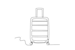 une valise pour en voyageant vecteur