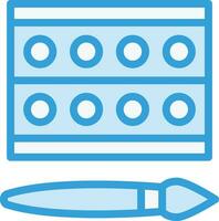 illustration de conception d'icône de vecteur de palette de maquillage