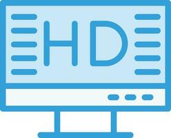 illustration de conception d'icône de vecteur d'écran hd