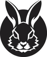 contemporain lapin logo symbole prime noir lapin insigne vecteur