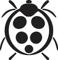 classique charme intemporel coccinelle symbole artistique coccinelle gracieux badge dans ombres vecteur