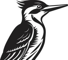 noir Pivert oiseau logo conception environnement Pivert oiseau logo conception noir environnement vecteur