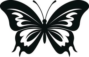 sculpté silhouette dans vol monochrome merveille vers le ciel majesté minuit papillon icône vecteur