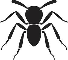 iconique fourmi silhouette noir vecteur logo excellence minimaliste majesté noir fourmi vecteur conception