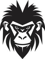 plat babouin avatar africain primate marque vecteur