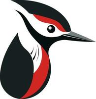 noir Pivert oiseau logo conception esquisser Pivert oiseau logo conception noir esquisser vecteur
