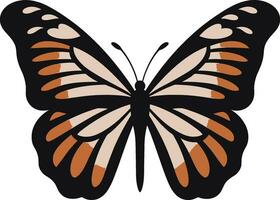 mystique dans mouvement papillon conception élégant ailes noir papillon marque vecteur