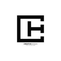 lettre ch rectangle forme Créatif unique Facile monogramme logo vecteur