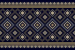 indigo marine bleu géométrique traditionnel ethnique modèle ikat sans couture modèle frontière abstrait conception pour en tissu impression tissu robe tapis rideaux et sarong aztèque africain Indien indonésien vecteur