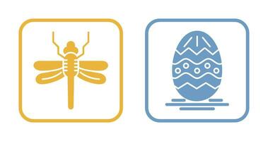 libellule et Pâques icône vecteur