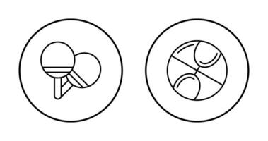 ping pong et basketball icône vecteur