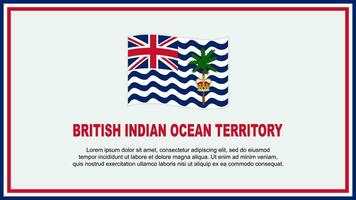 Britanique Indien océan territoire drapeau abstrait Contexte conception modèle. indépendance journée bannière social médias vecteur illustration. bannière