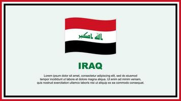 Irak drapeau abstrait Contexte conception modèle. Irak indépendance journée bannière social médias vecteur illustration. Irak bannière