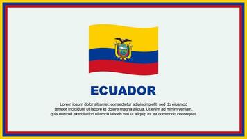 équateur drapeau abstrait Contexte conception modèle. équateur indépendance journée bannière social médias vecteur illustration. équateur bannière