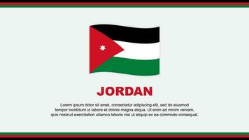 Jordan drapeau abstrait Contexte conception modèle. Jordan indépendance journée bannière social médias vecteur illustration. Jordan conception