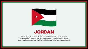 Jordan drapeau abstrait Contexte conception modèle. Jordan indépendance journée bannière social médias vecteur illustration. Jordan bannière