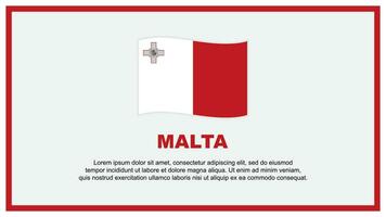 Malte drapeau abstrait Contexte conception modèle. Malte indépendance journée bannière social médias vecteur illustration. Malte bannière
