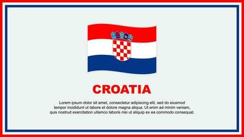 Croatie drapeau abstrait Contexte conception modèle. Croatie indépendance journée bannière social médias vecteur illustration. Croatie bannière