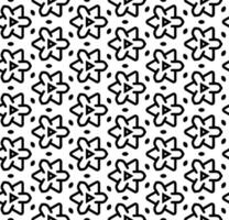 motif abstrait sans couture noir et blanc. arrière-plan et toile de fond. conception ornementale en niveaux de gris. ornements en mosaïque. illustration graphique vectorielle. vecteur