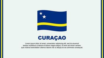 Curacao drapeau abstrait Contexte conception modèle. Curacao indépendance journée bannière social médias vecteur illustration. Curacao dessin animé