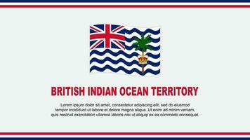 Britanique Indien océan territoire drapeau abstrait Contexte conception modèle. indépendance journée bannière social médias vecteur illustration. conception