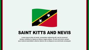 Saint kitts et nevis drapeau abstrait Contexte conception modèle. Saint kitts et nevis indépendance journée bannière social médias vecteur illustration. dessin animé