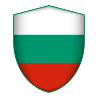 Bulgarie drapeau dans bouclier forme. vecteur illustration.