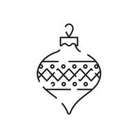 Noël jouets ligne icône. Noël de fête contour pictogramme ou signe, Noël fête ou Nouveau année cloche vecteur icône ou symbole avec vacances arbre décoration.