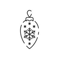 Noël jouets ligne icône. Noël de fête contour pictogramme ou signe, Noël fête ou Nouveau année cloche vecteur icône ou symbole avec vacances arbre décoration.