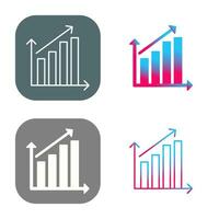 icône de vecteur de statistiques en hausse