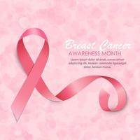 fond de ruban rose mois de sensibilisation au cancer du sein vecteur