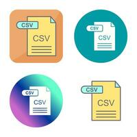 icône de vecteur csv