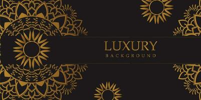 luxe mandala Contexte avec d'or arabesque modèle - est style décoratif mandala vecteur