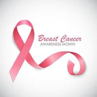 fond de ruban rose mois de sensibilisation au cancer du sein vecteur